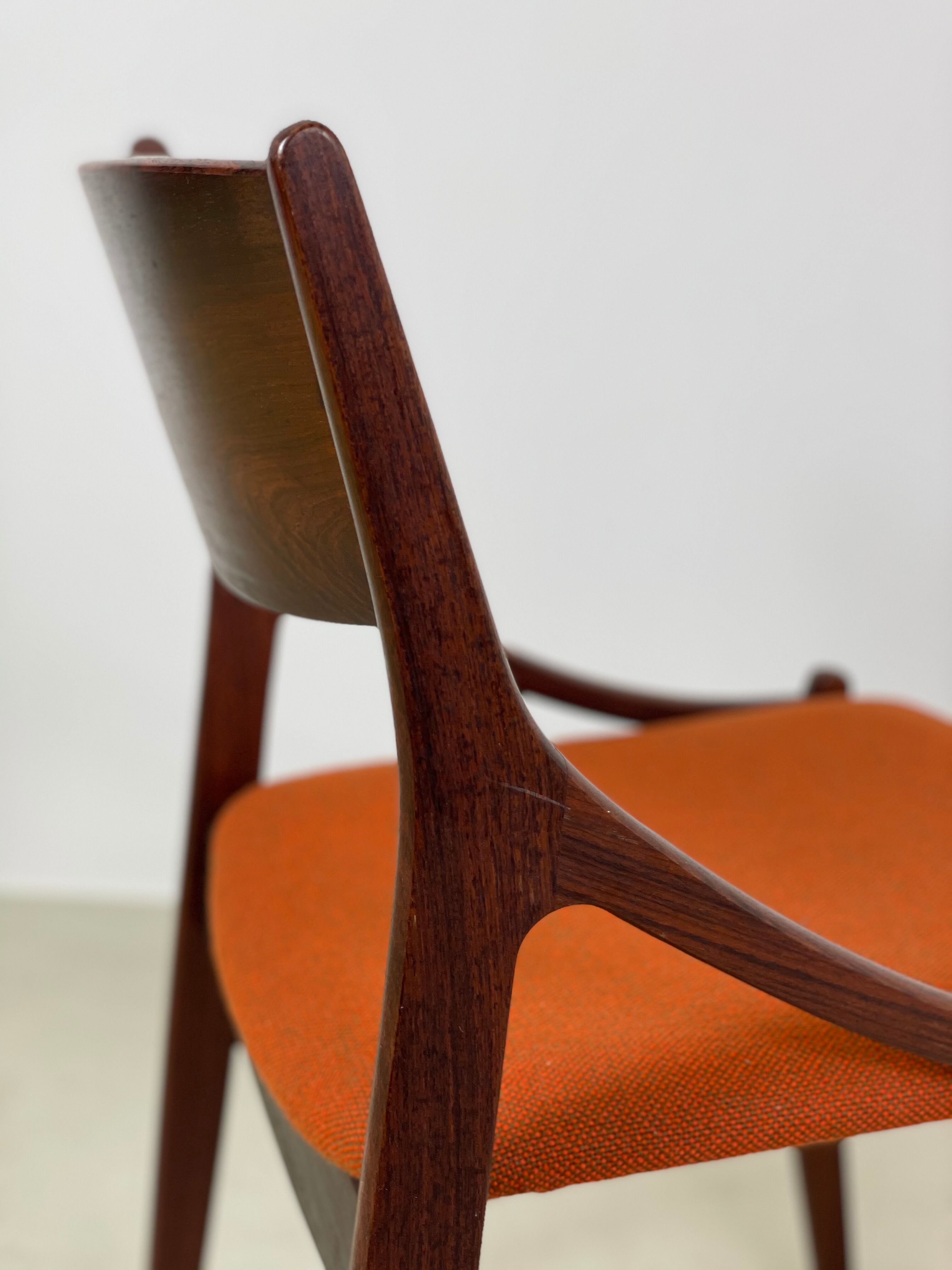 Dining chair in rosewood by Vestervig Eriksen, 1960s