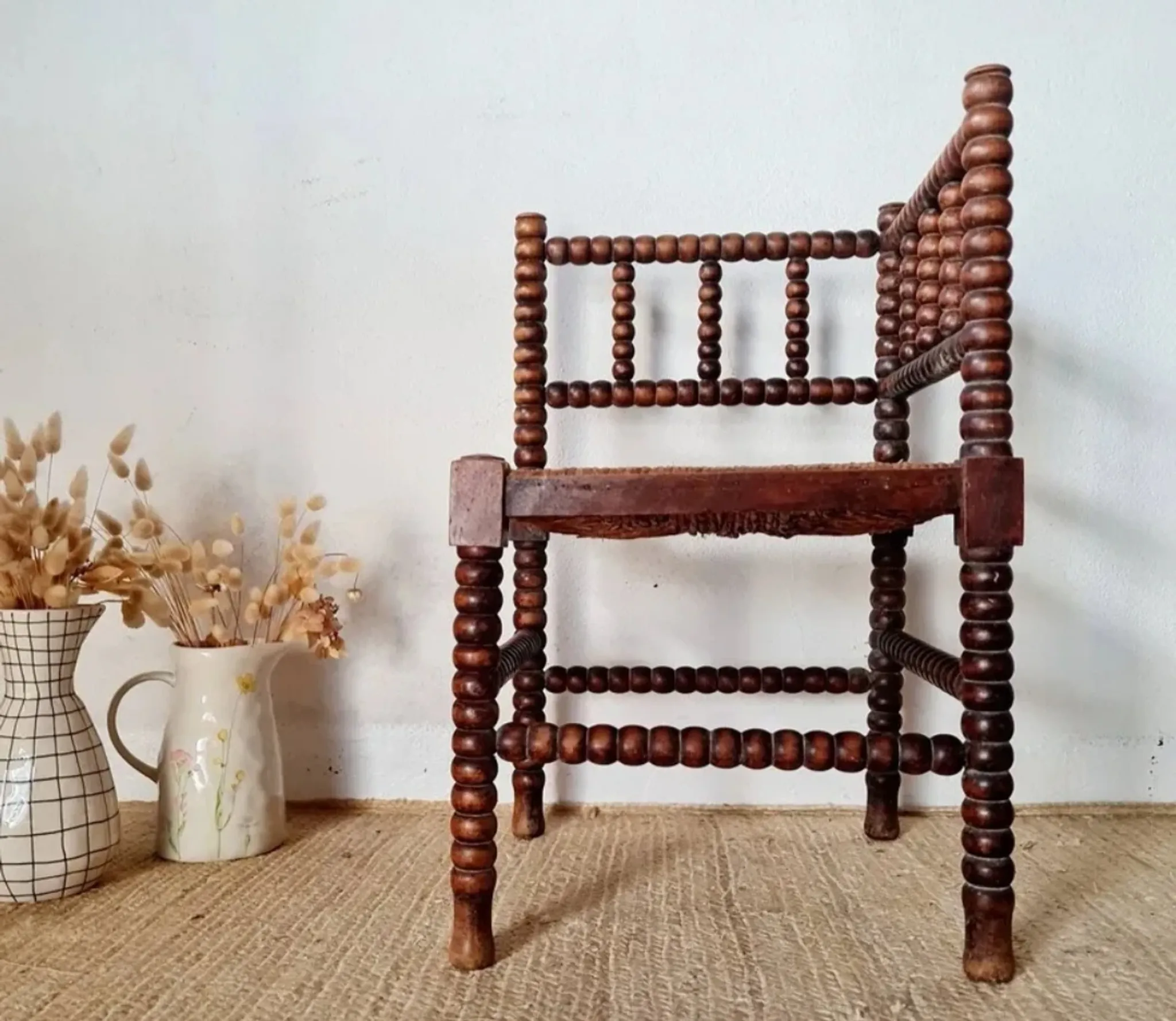 Vintage Corner Chair Brutalist Style