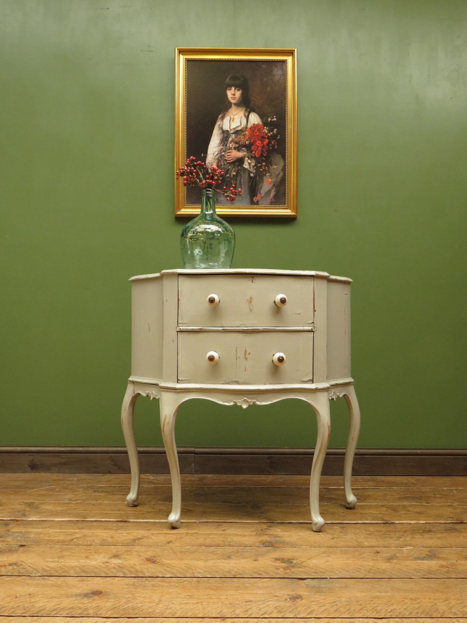 French serpentine chest of drawers