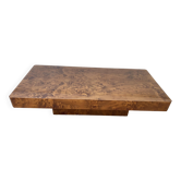 Roche et Bobois vintage 70s elm burl coffee table