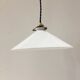 Suspension vintage en opaline blanche