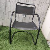 4 fauteuils noir mat vintage