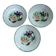 3 antique deep plates from St Amand and Hamage