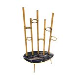 Mid-Century Modern Plant Stand – Europe, 1960s-1970s, Bamboo & Artistic