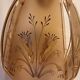 70s painted smoked glass and brass hanging lamp