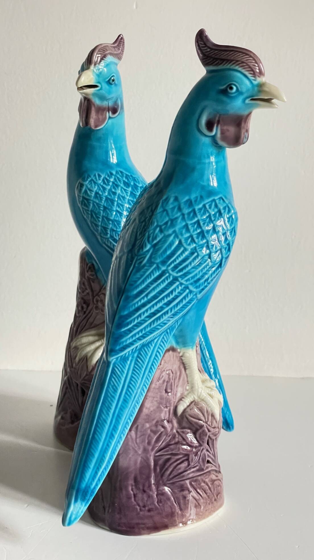 Pair of phenix birds chinese porcelain early 20th century