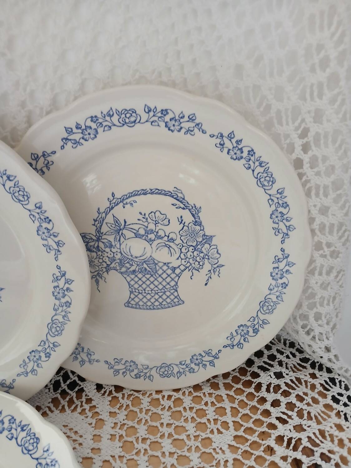 7 antique dinner plates