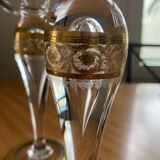 Set of two Saint Louis Thistle crystal candle holders