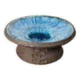 Mid-century modern pottery candlestick by Else and Henry Nielsen for Henri Keramik, 1960s.