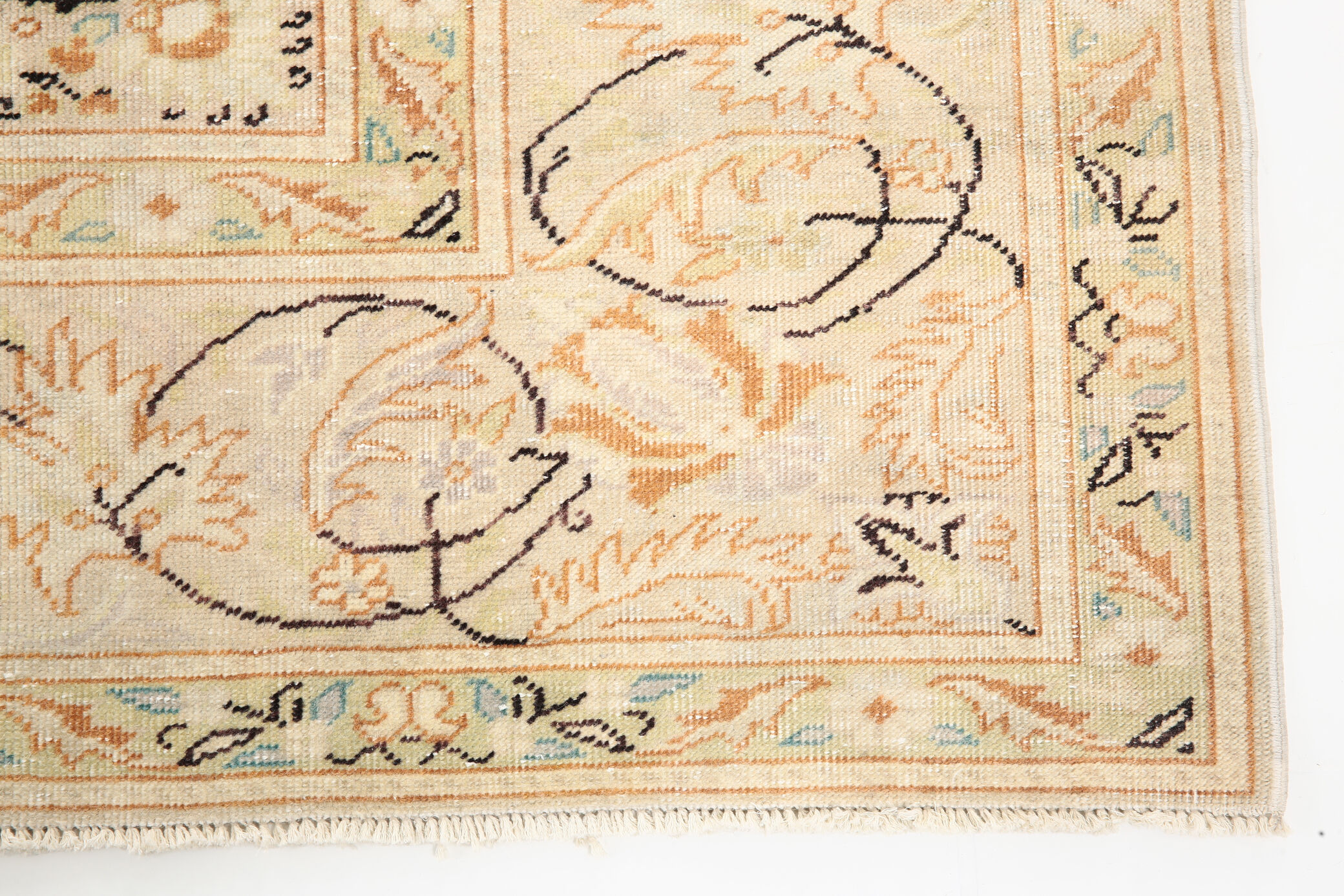 8x12 Beige & Khaki 60s Persian Rug, 242x355Cm