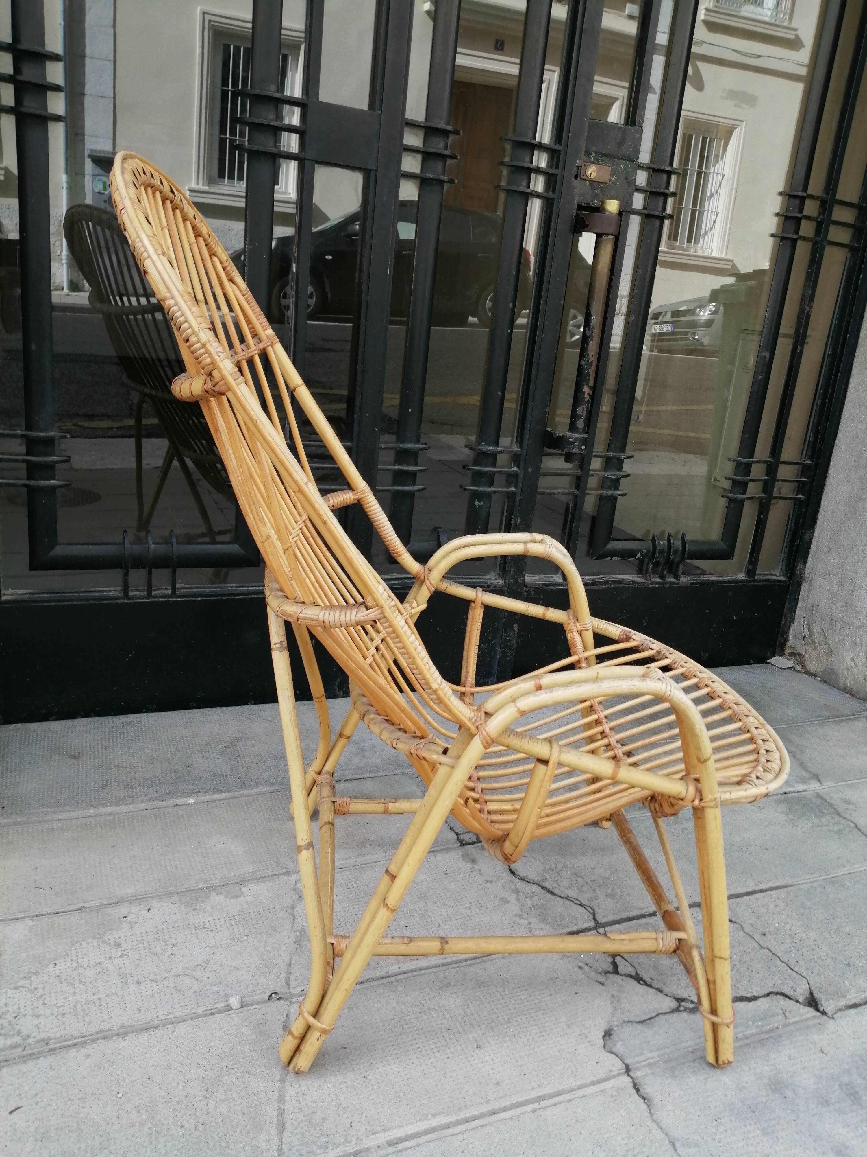 1960 rattan chair