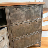 Storage furniture in steel and wood