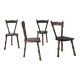 4 brutalist sculptural tripod dining chairs | 1970s
