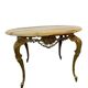 Table basse ronde vintage en laiton doré