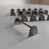 Set of 12 solid silver knife holders