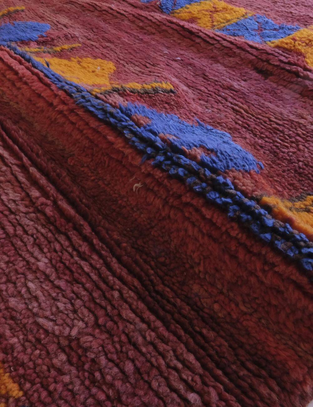 Brick Red Berber Rug - 153 x 107 cm