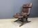 Vintage Scandinavian leather and bentwood armchair, 1970s