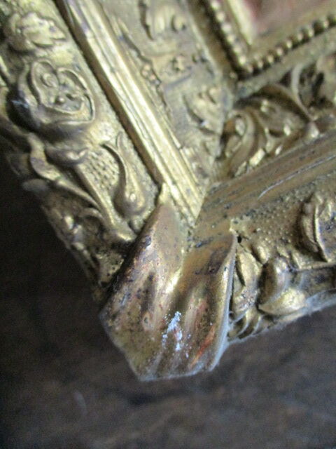 2 antique paintings from the 1700s in golden frame painter De'loste