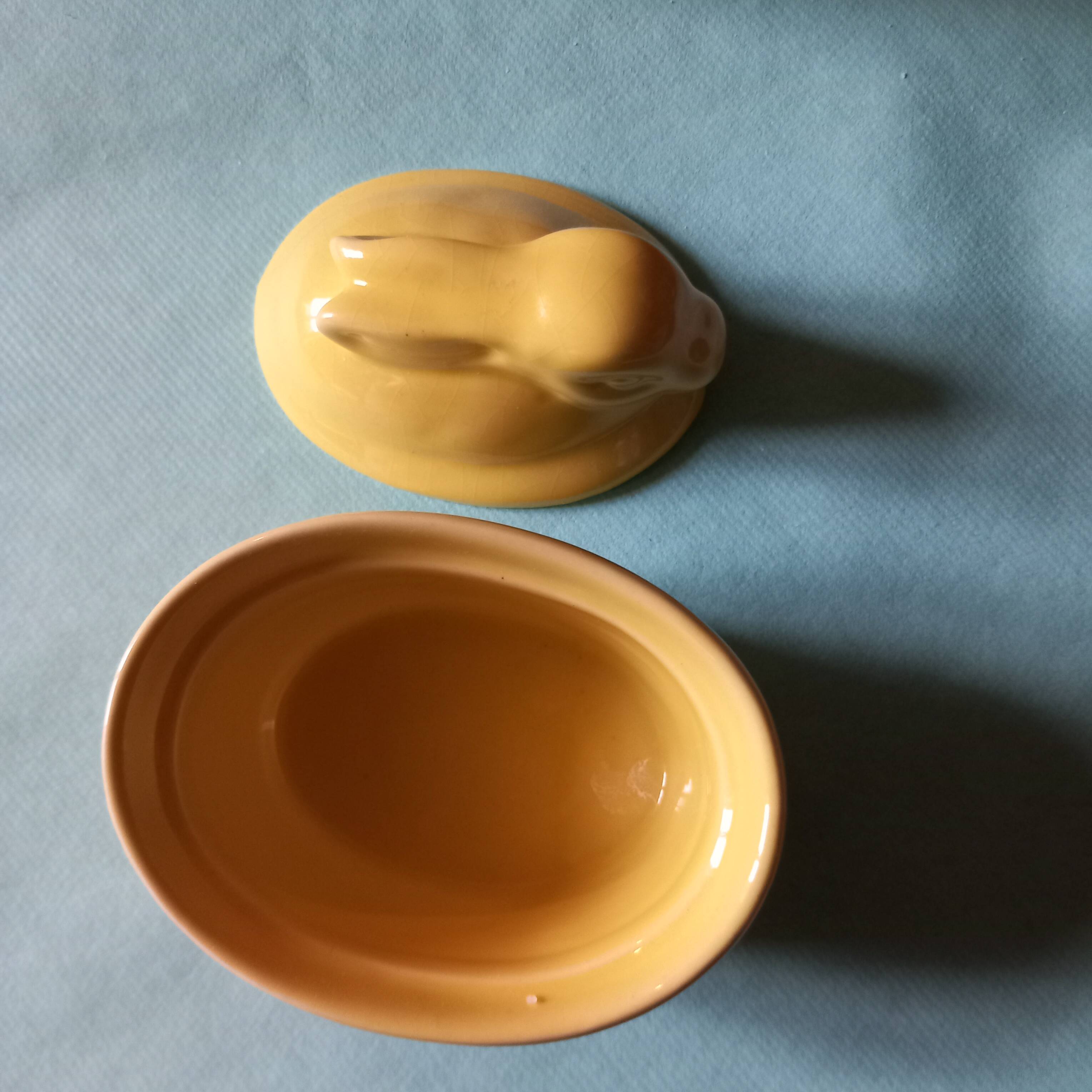 Box or mini terrine in the shape of a rabbit