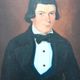 Oil painting, The Man in the Black Suit, anonymous late 19th century early 20th century.