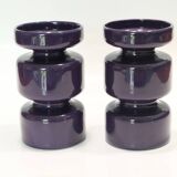 Pair of vintage parma ceramic candlesticks