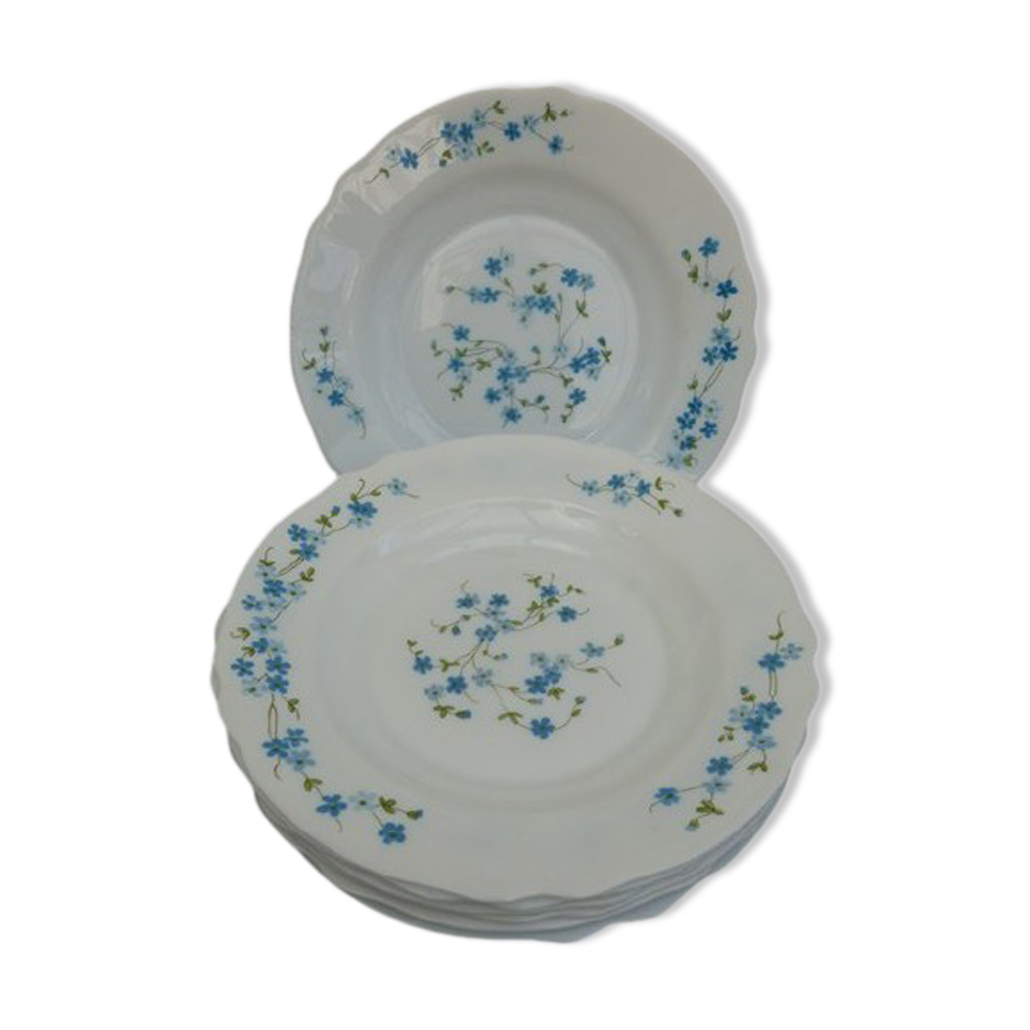 Arcopal hollow plates blue flowers model Veronica