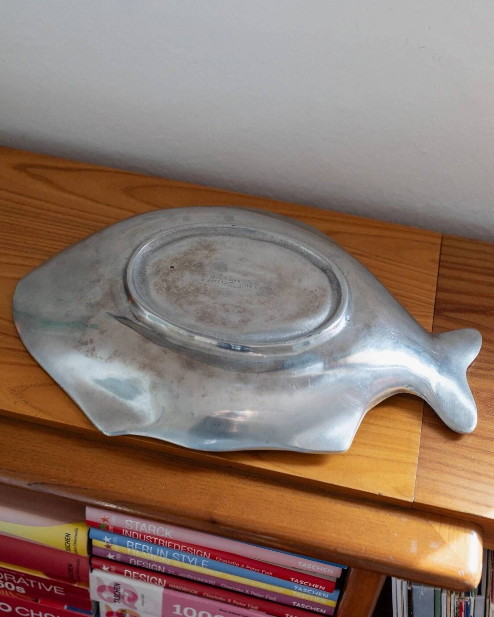 Arthur Court Vintage Fish-Shape Aluminum Tray in Silver – Mid-Century 1970s Design