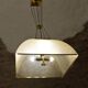 Large Lamperti chandelier made of fiberglass and brass from the 1970s.