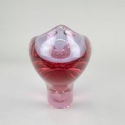 1960s Art Glass Bowl by Glass Designer Miloslav Klinger, Czechoslovakia