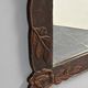 Arts & Crafts hand-carved wall mirror with floral roses, early 20th century