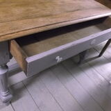 Antique desk patinated