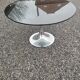 Table foot tulip smoked glass of the 70s by Gastone Rinaldi