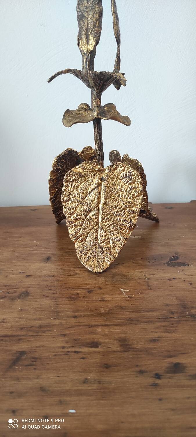 Golden Leaf Candle Holder