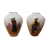 Pair of Limoges porcelain vases