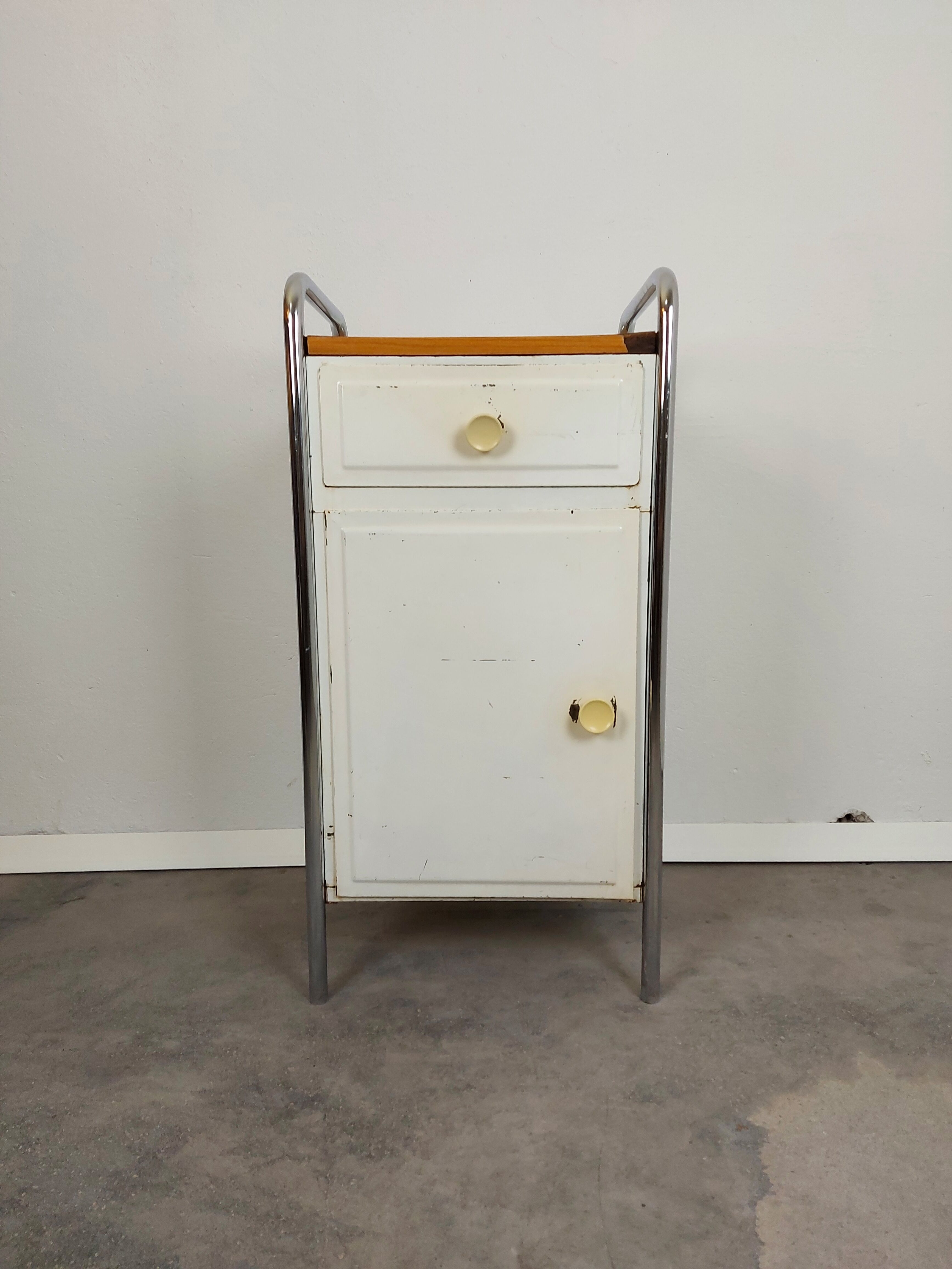 Metal Cabinet, 1970s back wheels