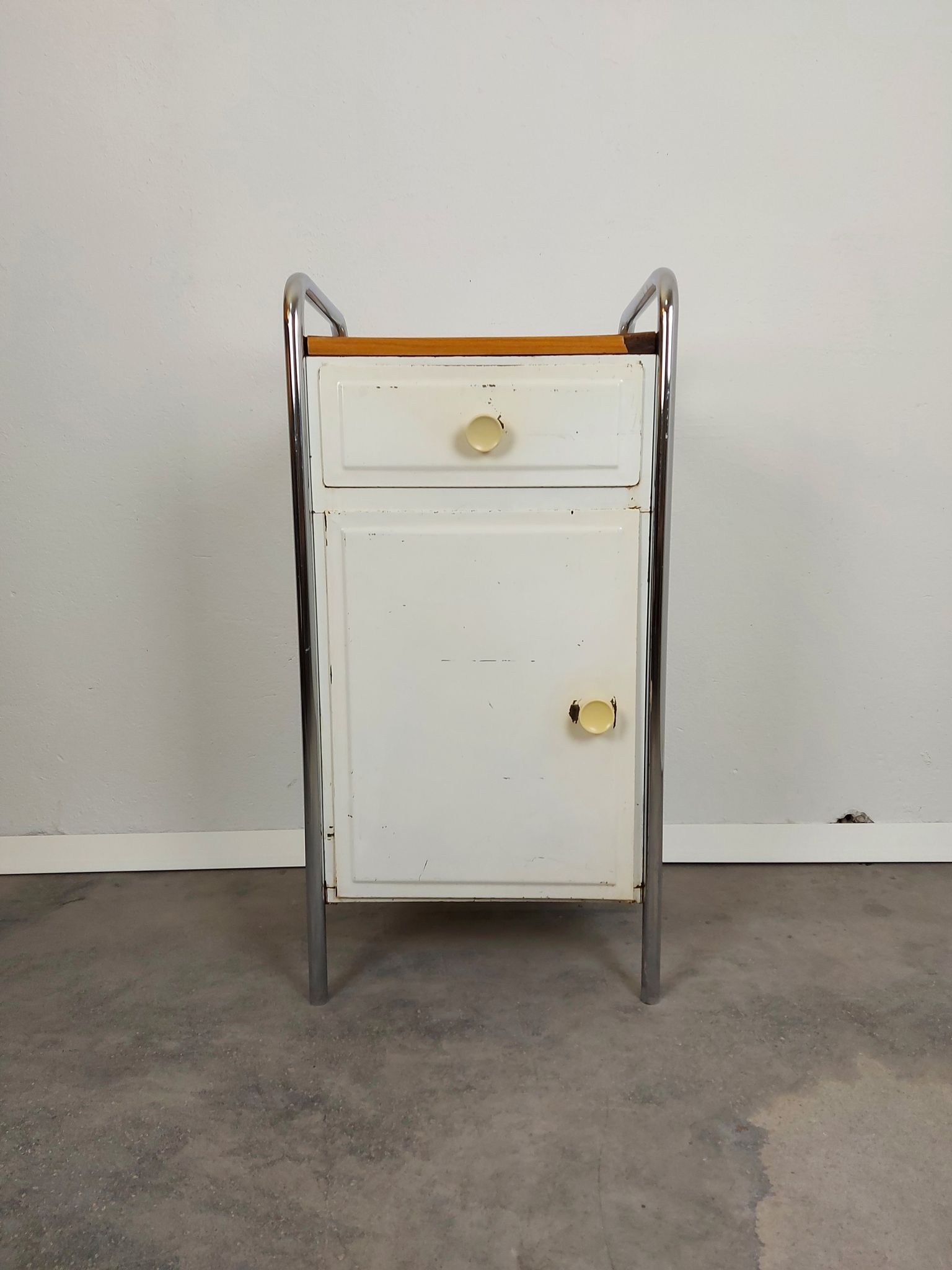 Metal Cabinet, 1970s back wheels