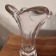 Small corolla vase in crystal from Vannes art-deco period - h 18.5 cm