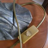 Art nouveau bronze lamp and glass paste