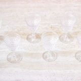 6 verres à muscat en cristal