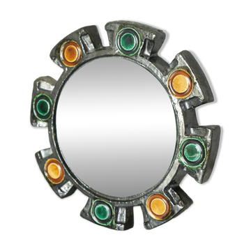 Atelier Berlemont Ceramic Wall Mirror 1960s