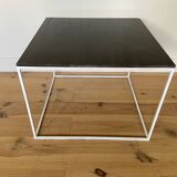 Square slate coffee table or side table.