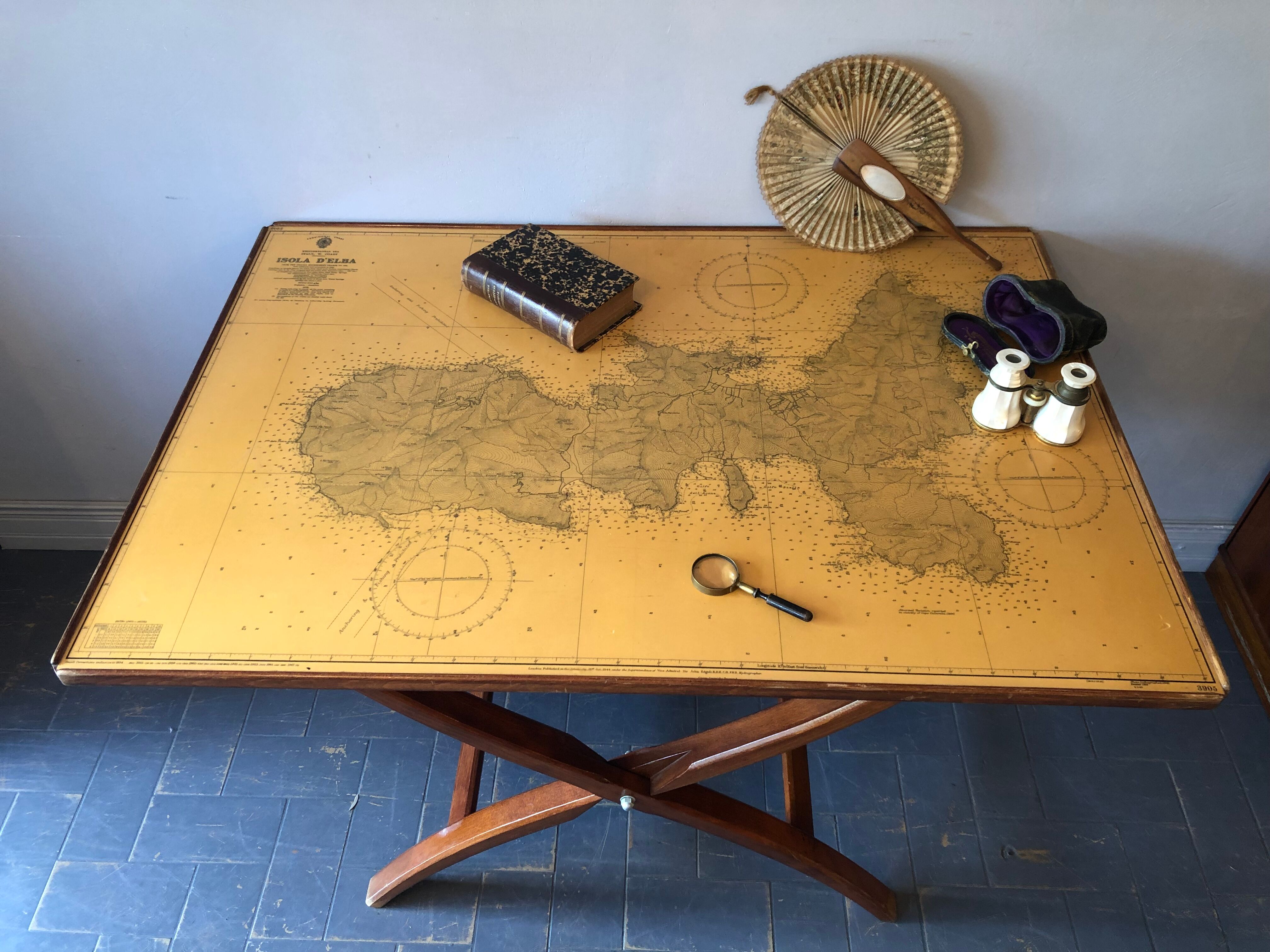 Mahogany boat folding table