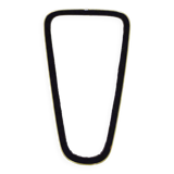 Quilted leather mirror