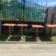 lot de 4 tables de bar en bois