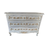 Louis XV style royal chest of drawers patinated