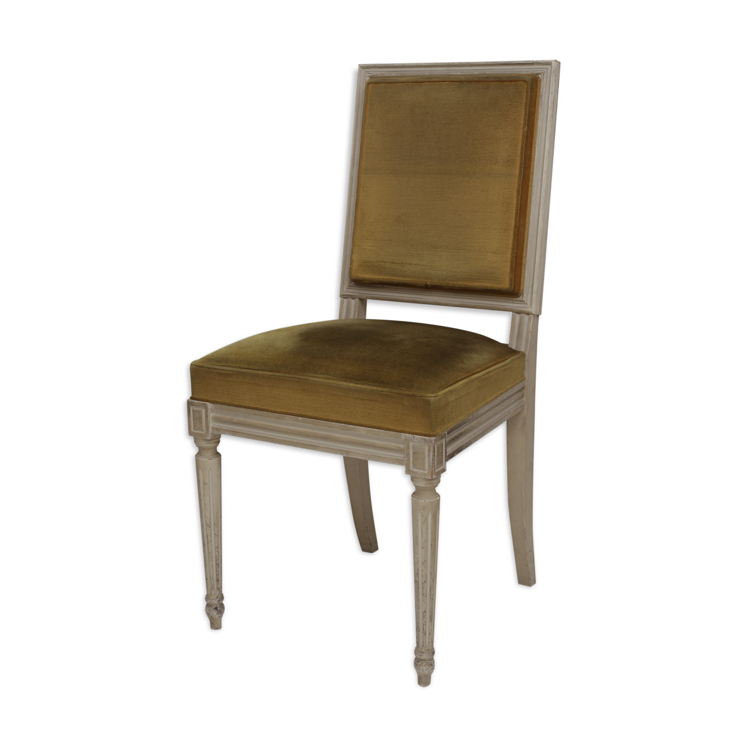 Solid wood and velvet chair