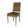 Chaise en bois et velour solide