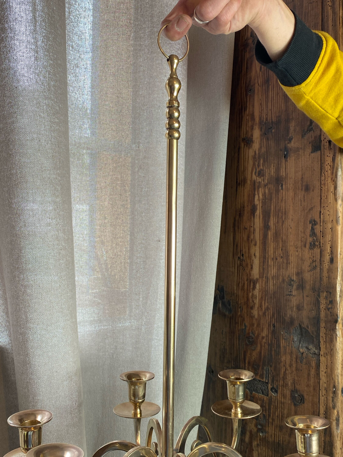 Solid brass chandelier to hang