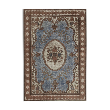 Handmade Distressed Oriental 1980s 210 cm x 306 cm Brown Carpet