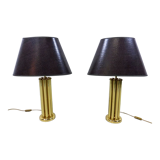 Brass table lamps, set of 2, 1960’s